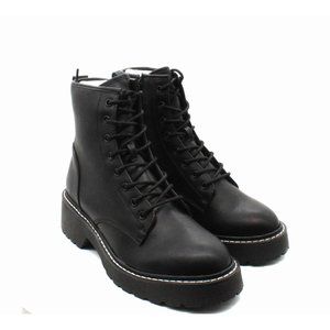 Madden Girl Carra Lace-Up Lug Sole Combat Boots